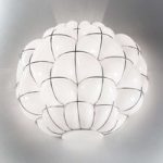 8581086 : Wandleuchte Pouff in Weiß und Edelstahl | Sehr große Auswahl Lampen und Leuchten.
