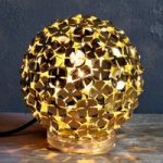 9000093 : Terzani Ortenzia - goldfarbene Tischleuchte | Sehr große Auswahl Lampen und Leuchten.