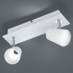 9005190 : Weiß-chromfarbener LED-Spot Narcos - 2-flg | Sehr große Auswahl Lampen und Leuchten.