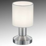9005332 : Textil-Tischlampe Garda mit weißem Schirm | Sehr große Auswahl Lampen und Leuchten.