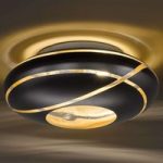 9005466 : Glas-Deckenlampe Farona in Schwarz matt und Gold | Sehr große Auswahl Lampen und Leuchten.