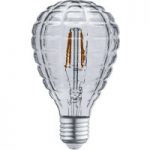 9005651 : LED-Globelampe Tropfen E27 4W 3.000K strukt. rauch | Sehr große Auswahl Lampen und Leuchten.