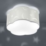 9005670 : Deckenlampe Moony für Kinderzimmer weiß | Sehr große Auswahl Lampen und Leuchten.
