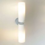 9020034 : Wandleuchte Tube Twin, nickel matt | Sehr große Auswahl Lampen und Leuchten.