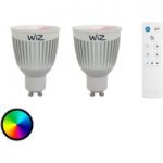 9038078 : GU10 WiZ LED-Lampe 2er Set mit FB, RGB + weiß | Sehr große Auswahl Lampen und Leuchten.