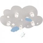 9606265 : Deckenleuchte Wolke, fünfflammig, Hängedekor, grau | Sehr große Auswahl Lampen und Leuchten.