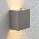 9613083 : Beton-Wandleuchte Smira in Grau, 12,5 x 12,5 cm | Sehr große Auswahl Lampen und Leuchten.