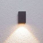 9616014 : Grafitgraue LED-Außenwandleuchte Tavi, Höhe 9,5 cm | Sehr große Auswahl Lampen und Leuchten.