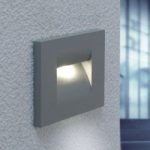 9616073 : Silbergraue LED-Wandeinbauleuchte Nevin | Sehr große Auswahl Lampen und Leuchten.