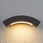 9619003 : Geschwungene LED-Außenwandleuchte Lennik | Sehr große Auswahl Lampen und Leuchten.