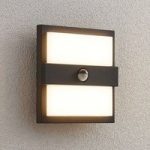 9619232 : Lucande Gylfi LED-Außenwandleuchte quadrat.+Sensor | Sehr große Auswahl Lampen und Leuchten.