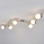 9620026 : LED-Deckenlampe Elaina 6-flg., nickel matt | Sehr große Auswahl Lampen und Leuchten.