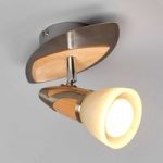 9620552 : Spot Marena mit Holzapplikationen, E14 R50 LED | Sehr große Auswahl Lampen und Leuchten.