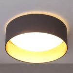9620638 : Graue LED-Deckenlampe Coleen, innen gold | Sehr große Auswahl Lampen und Leuchten.