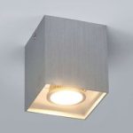 9620710 : Alufarbene Aufbau-Deckenlampe Carson, eckig | Sehr große Auswahl Lampen und Leuchten.