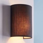 9620876 : Annalisa - halbrunde Textilwandlampe in Schwarz | Sehr große Auswahl Lampen und Leuchten.