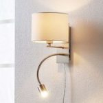 9620921 : Florens - Textilwandlampe mit LED-Leselampe | Sehr große Auswahl Lampen und Leuchten.