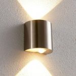 9621113 : Halbrunde LED-Wandleuchte Lareen, nickel satiniert | Sehr große Auswahl Lampen und Leuchten.