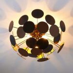 9621167 : Schwarz-goldene Deckenlampe Kinan | Sehr große Auswahl Lampen und Leuchten.