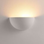 9621319 : Halbrunder LED-Wandfluter Narin aus Gips, weiß | Sehr große Auswahl Lampen und Leuchten.