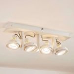 9621414 : Weiße, vierflammige LED-Deckenleuchte Teska | Sehr große Auswahl Lampen und Leuchten.