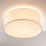 9621695 : Weiße LED-Stoffdeckenleuchte Dora | Sehr große Auswahl Lampen und Leuchten.