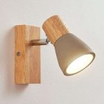 9621836 : LED-Strahler Filiz aus Holz und Beton, 1-flammig | Sehr große Auswahl Lampen und Leuchten.