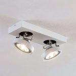 9621857 : LED-Deckenleuchte Negan in Weiß, zweiflammig | Sehr große Auswahl Lampen und Leuchten.