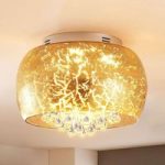9621968 : LED-Glasdeckenlampe Ilonka, dimmbar, golden | Sehr große Auswahl Lampen und Leuchten.