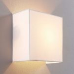 9621998 : Stoff-Wandlampe Adea, 25 cm, quadratisch, weiß | Sehr große Auswahl Lampen und Leuchten.