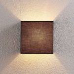9621999 : Stoff-Wandlampe Adea, 25 cm, quadratisch, schwarz | Sehr große Auswahl Lampen und Leuchten.