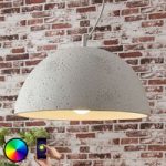 9624099 : Lindby Smart Beton-Pendelleuchte Carolle, RGB-LED | Sehr große Auswahl Lampen und Leuchten.