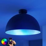 9624241 : Lindby Smart LED-Deckenlampe Bowl 41cm schwarz | Sehr große Auswahl Lampen und Leuchten.
