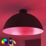 9624243 : Lindby Smart LED-Deckenlampe Bowl 51cm schwarz | Sehr große Auswahl Lampen und Leuchten.