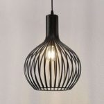 9624280 : Käfig-Pendellampe Anina aus schwarzem Metall | Sehr große Auswahl Lampen und Leuchten.
