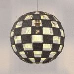 9624281 : Hängelampe Jiliana, grau, rund, Schachbrettmuster | Sehr große Auswahl Lampen und Leuchten.