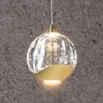 9624366 : LED-Pendellampe Hayley mit Glaskugel, 1-fl., gold | Sehr große Auswahl Lampen und Leuchten.
