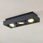 9624451 : LED-Deckenstrahler Ronka, GU10, 3-fl., dunkelgrau | Sehr große Auswahl Lampen und Leuchten.