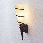 9624489 : Lindby Anouk Wandfackel mit Glasschirm, Rostoptik | Sehr große Auswahl Lampen und Leuchten.