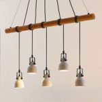 9624602 : Lindby Mirka LED-Hängeleuchte aus Beton und Holz | Sehr große Auswahl Lampen und Leuchten.