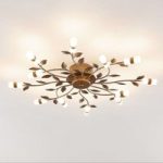 9626120 : Lindby Bentas LED-Deckenleuchte aus Metall, bronze | Sehr große Auswahl Lampen und Leuchten.