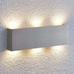 9633047 : LED-Wandleuchte Manon, nickel satiniert, 35 cm | Sehr große Auswahl Lampen und Leuchten.