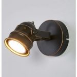 9639066 : Schwarz-goldener GU10-Spot Leonor, LED | Sehr große Auswahl Lampen und Leuchten.