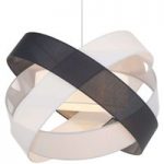 9639170 : Lindby Simaria Stoffpendellampe, schwarz/grau/weiß | Sehr große Auswahl Lampen und Leuchten.