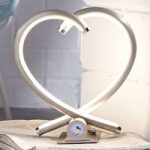 9950737 : Herzförmige LED-Tischleuchte Valentin in Nickel | Sehr große Auswahl Lampen und Leuchten.