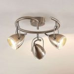 9950771 : Lindby Jadon LED-Deckenrondell nickel 3flg 29,7 cm | Sehr große Auswahl Lampen und Leuchten.