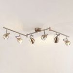 9950774 : Lindby Jadon LED-Deckenstrahler nickel 6-flg. | Sehr große Auswahl Lampen und Leuchten.