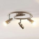 9950853 : ELC Farida LED-Deckenlampe, nickel, 3-flammig | Sehr große Auswahl Lampen und Leuchten.