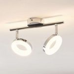 9950869 : ELC Tioklia LED-Deckenleuchte, chrom, zweiflammig | Sehr große Auswahl Lampen und Leuchten.