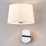 9976014 : Wandlampe Dorothea mit weißem Stoffschirm | Sehr große Auswahl Lampen und Leuchten.